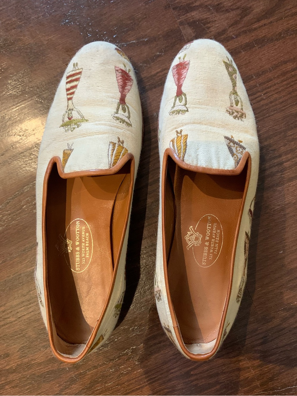 Stubbs & Wootton Women’s Cream Canvas Loafers